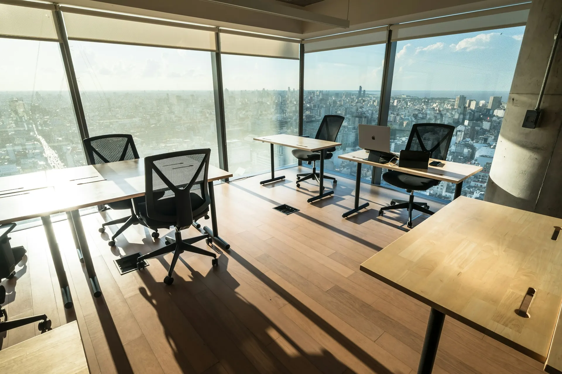 Modern office overlooking the city