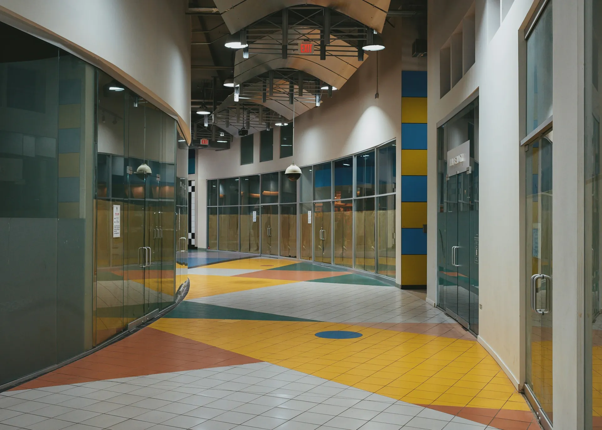 Shopping mall corridor