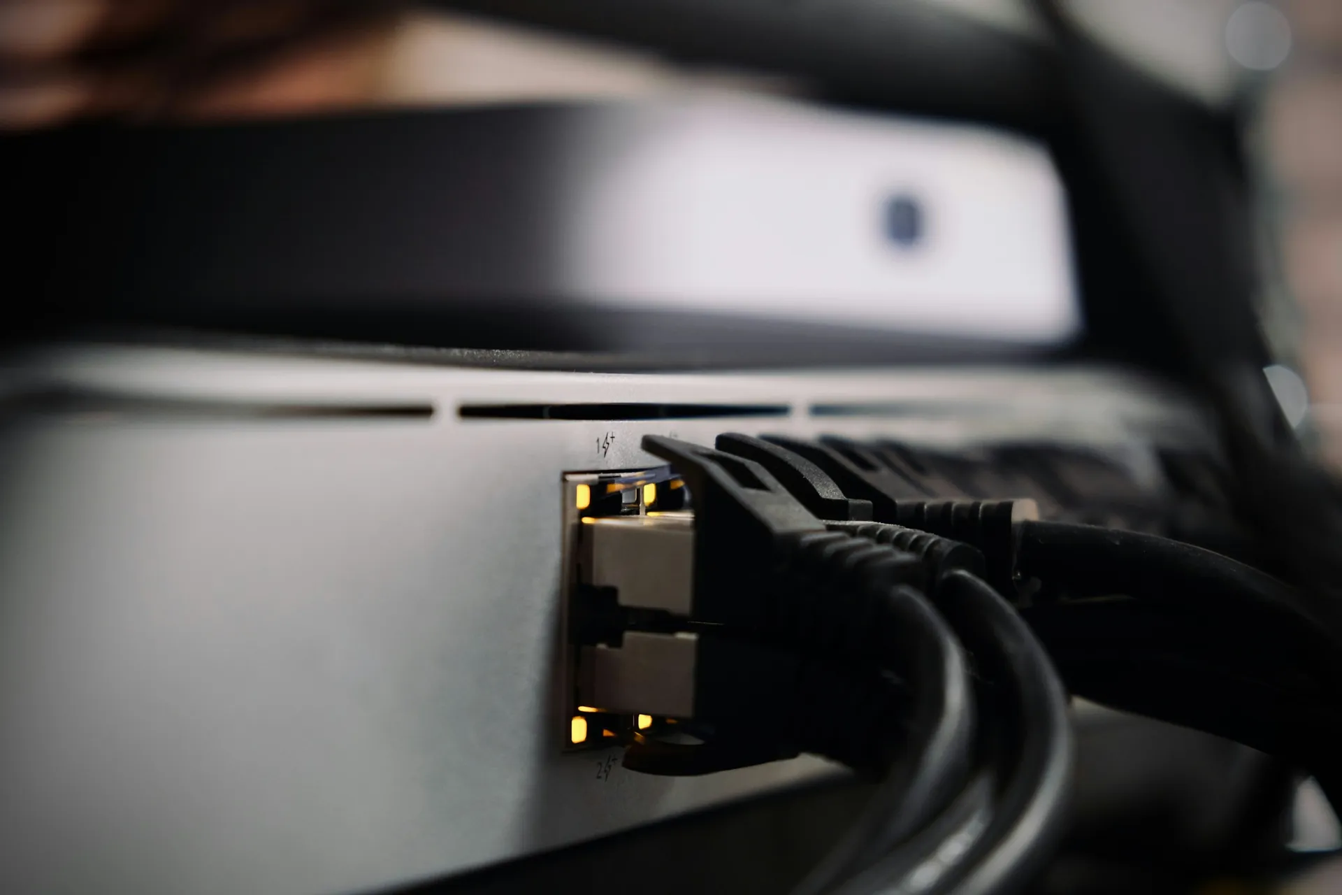 Network switch with cables