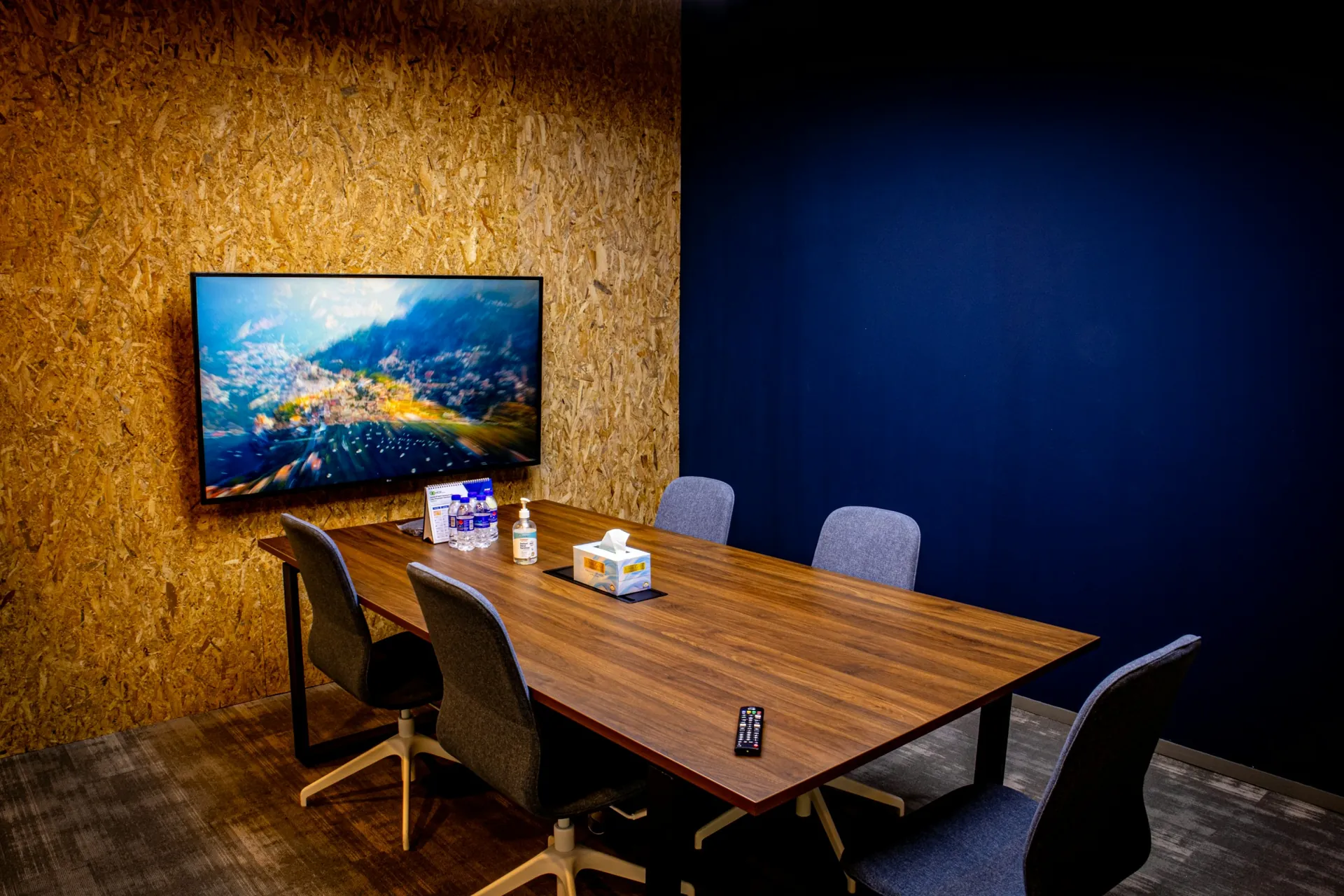 Meeting room with screen